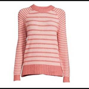 Super soft pullover sweater with pink straps